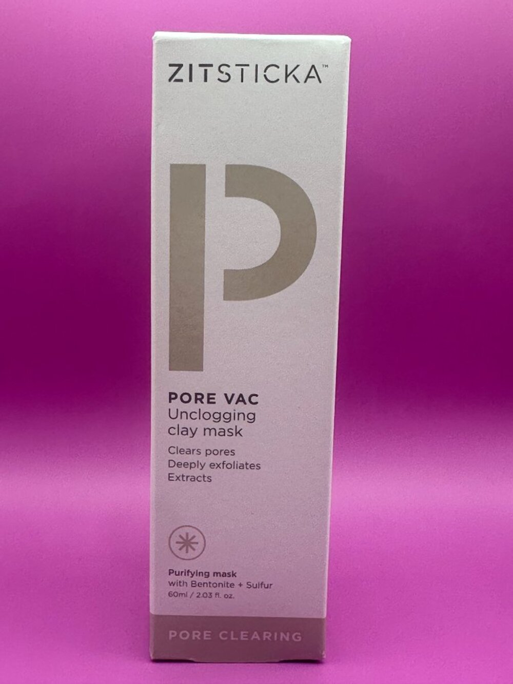 Zitsticka Pore Vac Unclogging Clay Mask – New & Sealed (60ml)